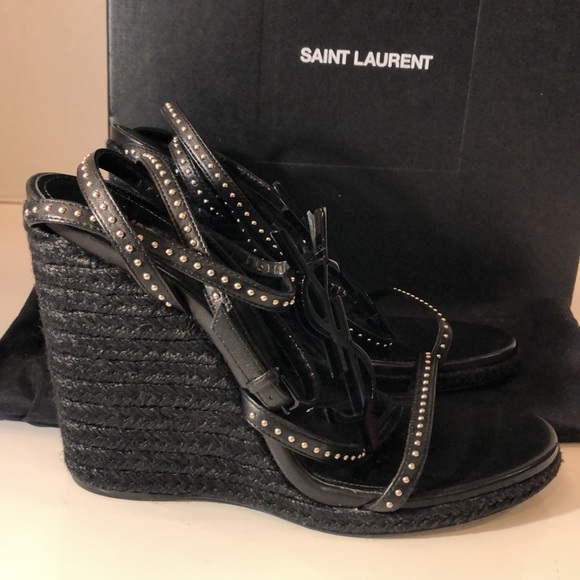 Authentic Saint Laurent Cassadra Wedges - Picture 6 of 15